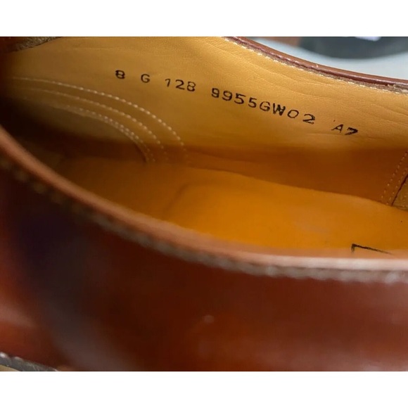 Barker Oxford Brogue Shoes Lace Up Brown UK 8 G - Picture 6 of 9